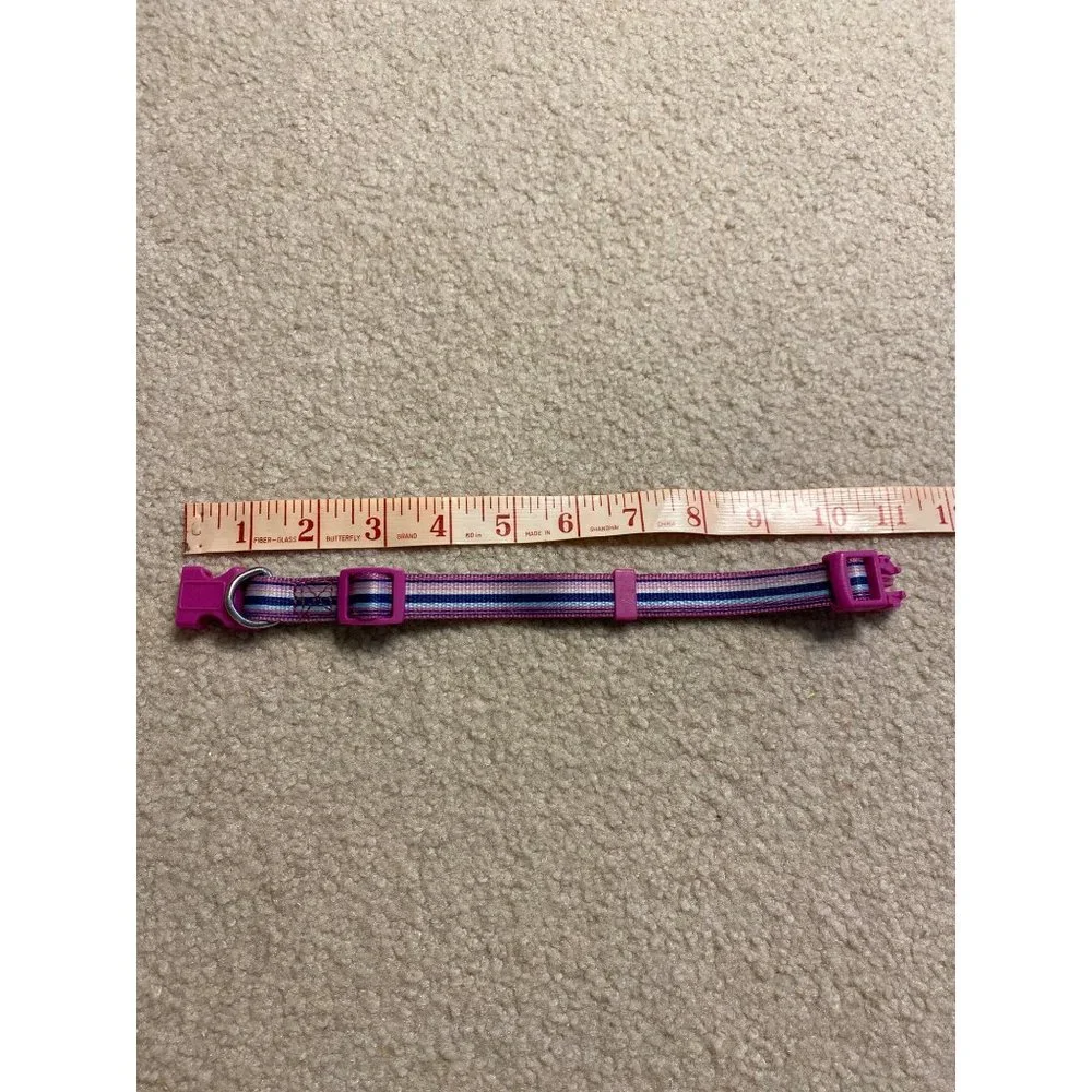 Pastel Stripe Adjustable Dog Collar
